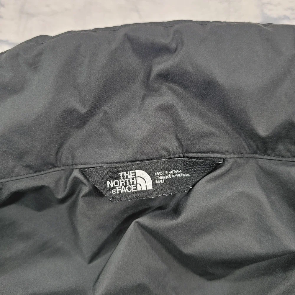 The North Face Puffer Vest MENS M Black Quilted Full Zip Outdoor Gorpcore Logo